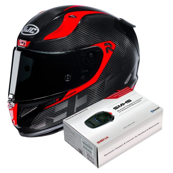 Pack Motorradhelm Motorrad Kommunikation HJC RPHA 11 Carbon Bleer