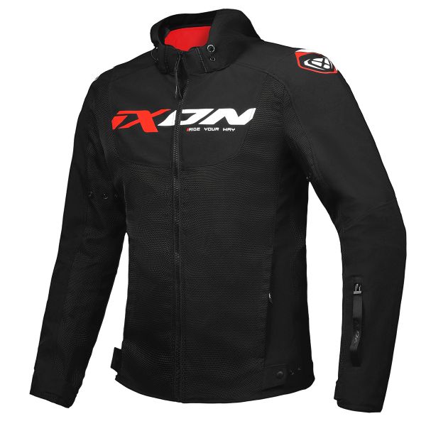 Motorradjacke Ixon Fierce Black White Red Auf Lager ICasque De