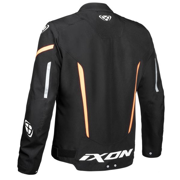 Motorradjacke Ixon Striker Black White Orange Versandbereit Icasque De