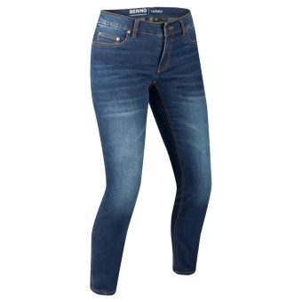 Motorradjeans Bering Lady Trust Tapered Washed Blue Versandbereit