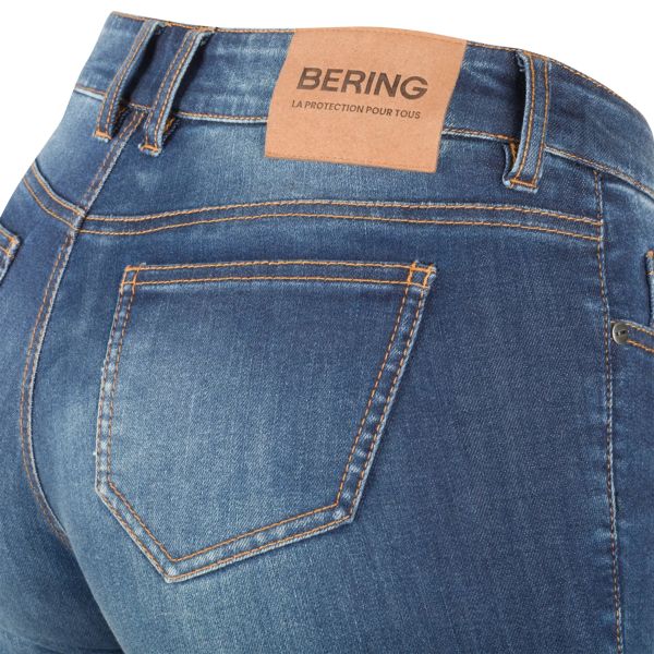 Motorradjeans Bering Lady Trust Tapered Washed Blue Versandbereit