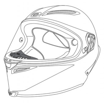 Helm-Ersatzteile AGV Nasenabdeckung Corsa R - Pista GP R - Pista GP RR Helm-Ersatzteile AGV Nasenabdeckung Corsa R - Pista GP R - Pista GP RR