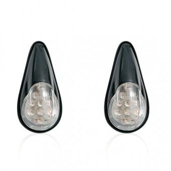 Motorrad & Roller Blinker Chaft Bullet Schwarz