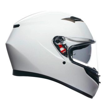 AGV K3 Mono Silk White + Kit Bluetooth BT Mini