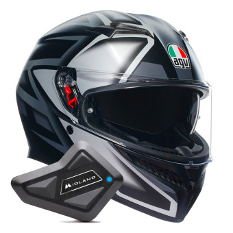 Integral AGV K3 Multi Compound Black Grey + Kit Bluetooth BT Mini