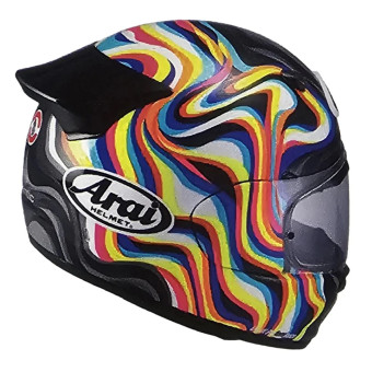 Arai Quantic Swirl Black White Yellow