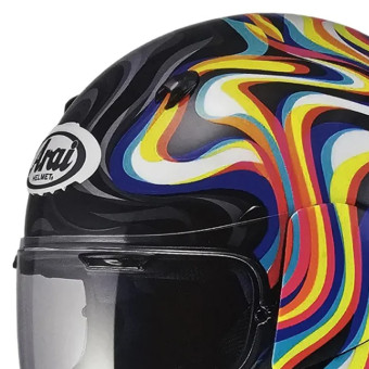 Arai Quantic Swirl Black White Yellow