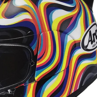 Arai Quantic Swirl Black White Yellow