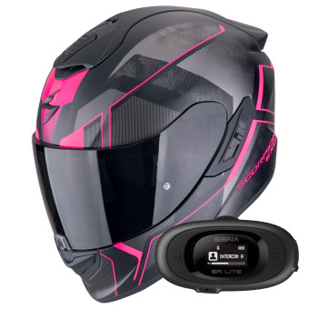 Integral Scorpion Exo 1400 Evo II Air Intensio Matt Black Pink + Kit bluetooth 5R Lite