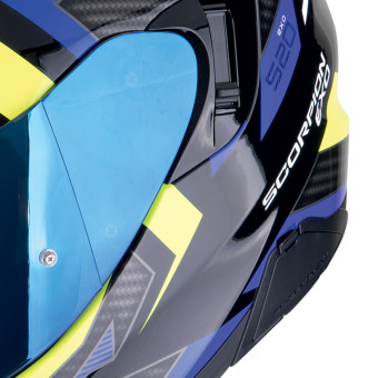 Scorpion Exo 520 Evo Air Sensus Black Blue Yellow Fluo + Kit Bluetooth Lokui K30