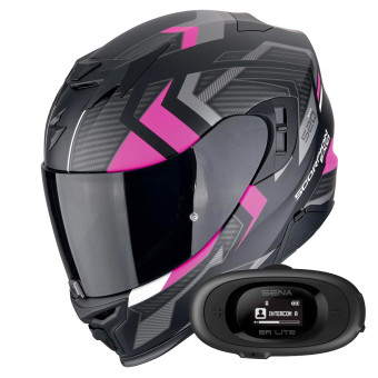 Integral Scorpion Exo 520 Evo Air Sensus Matt Black Pink + Kit bluetooth 5R Lite