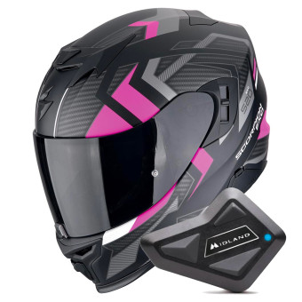 Integral Scorpion Exo 520 Evo Air Sensus Matt Black Pink + Kit Bluetooth BT Mini