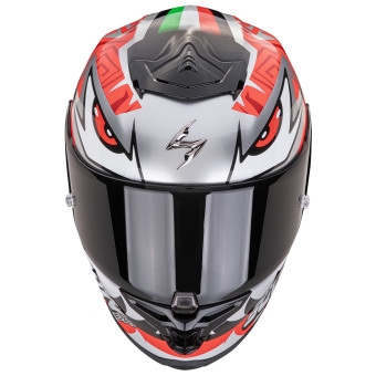 Scorpion Exo R1 Evo Air Zaccone Silver Black Red