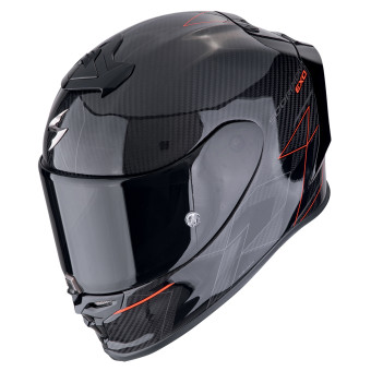 Scorpion Exo R1 Evo Carbon Air Cynergy Black Red + Kit Bluetooth 5S Solo