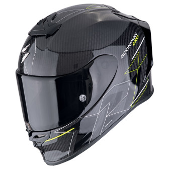 Scorpion Exo R1 Evo Carbon Air Cynergy Black Yellow + Kit Bluetooth Lokui K30