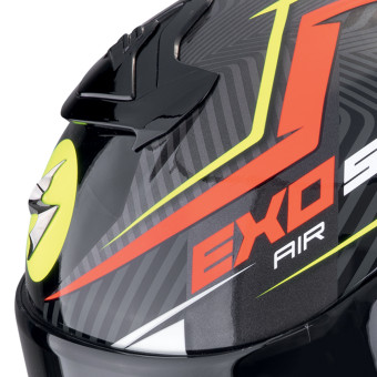 Scorpion Exo R1 Evo II Air Coup Black Red Yellow Fluo + Kit Bluetooth 5S Solo