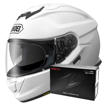 Integral Shoei GT-AIR 3 White + Intercom Sena SRL-03