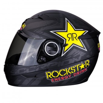 Scorpion Exo 490 Rockstar Black Yellow Red + Kit Bluetooth Sena SMH5 Solo
