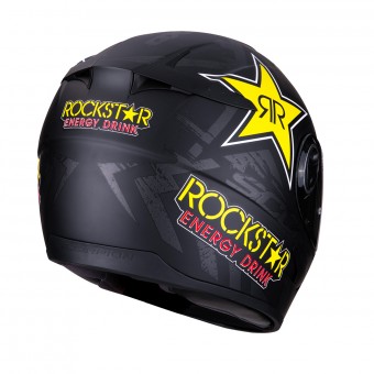 Scorpion Exo 490 Rockstar Black Yellow Red + Kit Bluetooth Sena SMH5 Solo