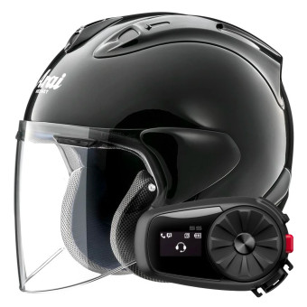 Jet Arai SZ-R Vas Evo Black + Kit Bluetooth 5S Solo