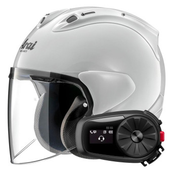 Jet Arai SZ-R Vas Evo White + Kit Bluetooth 5S Solo