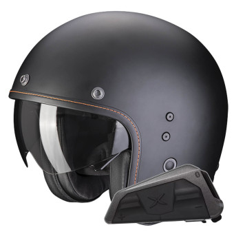 Jet Scorpion Belfast Evo Matt Black + Bluetooth Kit Exo-Com Link-1