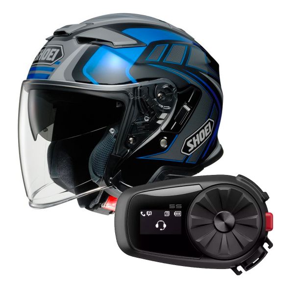 Pack Motorradhelm + Motorrad Kommunikation : Shoei J-Cruise II Aglero TC2 +  Kit Bluetooth 5S Solo | iCasque.de