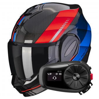 Klapp Scorpion Exo Tech Evo Carbon Genus Black Blue Red + Kit Bluetooth 5S