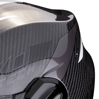 Scorpion Exo Tech Evo Carbon Rover Black White + Kit Bluetooth Lokui K30