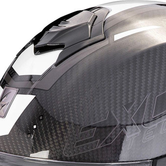 Scorpion Exo Tech Evo Carbon Rover Black White + Kit Bluetooth Lokui K30