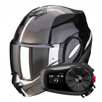 Klapp Scorpion Exo Tech Evo Forza Black Silver + Kit Bluetooth 5S