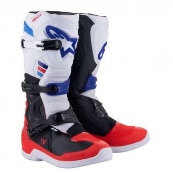 Cross Stiefel Alpinestars Tech 3 White Bright Red Dark Blue