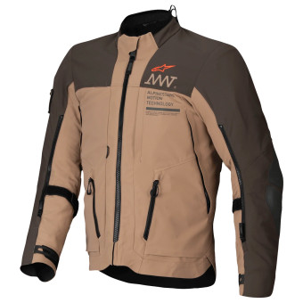 Motorradjacke Alpinestars AMT-8 Stretch Drystar XF Dark Brown Dark Khaki