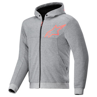 Motorradjacke Alpinestars Chrome V2 Sport Sport Black Gray Heather Red Fluo