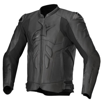 Motorradjacke Alpinestars Dusk Leather Black