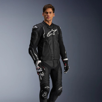 Alpinestars Dusk Leather Black White