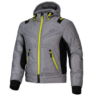 Motorradjacke Alpinestars Mohobbs WP Lunar Gray Lime Punch