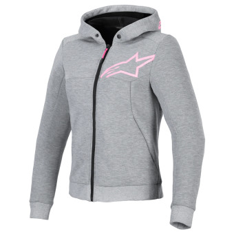 Motorradjacke Alpinestars Stella Chrome V2 Sport Sport Gray Heather Pink Fluo