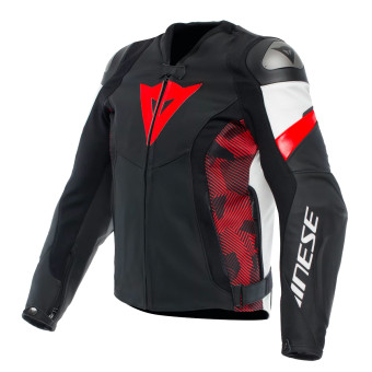 Motorradjacke Dainese Avro 5 Black Red Lava White