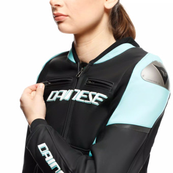 Dainese Racing 5 Leather Woman Black Water