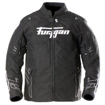 Motorradjacke Furygan Neon Kid Black White