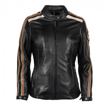 Motorradjacke Helstons Jade Leather Lady Rag Black