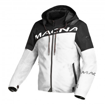 Motorradjacke Macna Racoon Light Grey Black