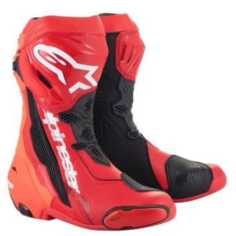 Motorradstiefel Alpinestars Supertech R Vented Boot Bright Red Fluo