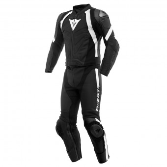 Motorrad-Lederkombi Dainese Avro 4 2 PC Black Matt White