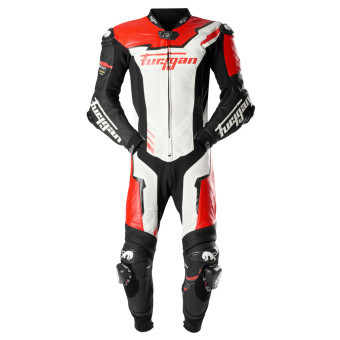 Motorrad-Lederkombi Furygan Eclipse X Kevlar Black Red White