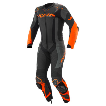 Motorrad-Lederkombi Ixon Vortex 3 Black Anthracite Orange