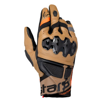 Motorradhandschuhe Alpinestars Belize V3 Drystar Black GOBI Brown Sand