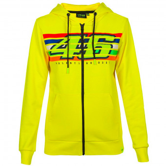 Motorrad Westen VR 46 Hoodie Woman Stripes Yellow